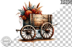 Fall Wagon Garden Sublimation - Fall Clipart PNG Design Product Image 1