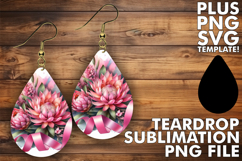 Sweet Teardrop Earrings ART IDEAS, Flowers Product Image 1