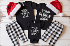 Christmas Family Matching Group T-Shirt Mockups | Holiday Fl Product Image 1