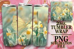 Butterfly and Flower Sublimation Tumbler - Spring Splendor Product Image 1