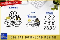 50 and Fabulous SVG Product Image 1