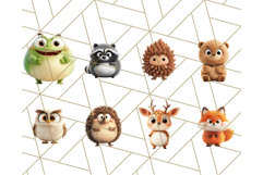 Chunky Kawaii Woodland Critters PNG Clipart, Cute Animals Product Image 9