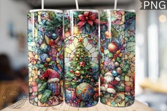 Watercolor Christmas Tumbler Wrap - High Quality 300 Dpi Product Image 1