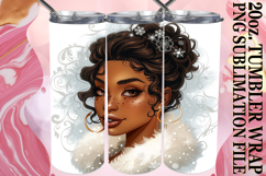 Vibrant Hearts 20oz tumbler wrap, Xmas Girl Product Image 1