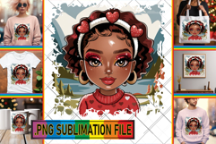 Playful TOTE BAG Art PNG, Afro Girl Product Image 1