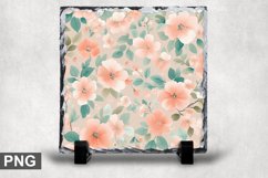 Pastel Flowers Square Sublimation Slate Design Product Image 1