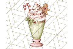 Christmas Sweet Shoppe Clipart PNG, Pastel Bakery Art Product Image 5