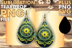 Embroidered Teardrop Earring Art Product Image 1