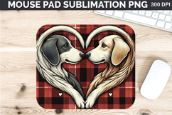Watercolor Dog Mouse Pad Sublimation - Valentines PNG Design Product Image 1