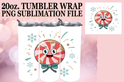 WHIMSICAL SUBLIMATION 20oz TUMBLER WRAP, Cute Christmas Product Image 1