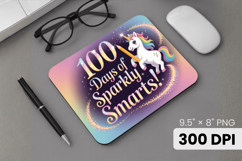 100 days of school Mouse Pad, Teacher PNG Sublimation Design Product Image 1
