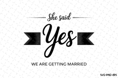 She said yes SVG | SVG Cut files | Cricut Product Image 1