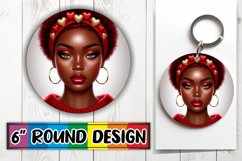 Radiant Round Ornaments PNG Design, Love Girl Product Image 1