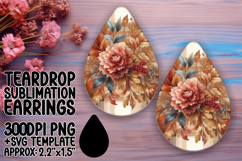 Playful Teardrop Design for Crafting , Autumn Flower Product Image 1