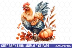 Cute Baby Farm Animals Clipart Product Image 1