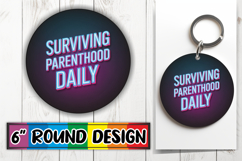 Cozy Round Keychain PNG Magic, Sarcastic Quote Product Image 1