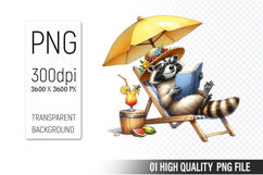 Summer Animals Clipart PNG Bundle, Watercolor Animals PNG Product Image 13