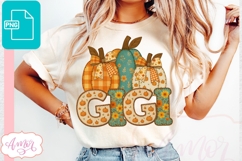 Fall Gigi sublimation PNG, Fall shirt front and back PNG Product Image 3