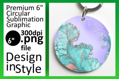 Trendy Round Design for Keychains , Abstract Pattern Product Image 1