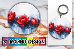 Delicate Blossom PNG: Spring Sublimated Design Keychain Product Image 1