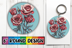 Dynamic Round Design for Coasters , Beauty Flower Product Image 1