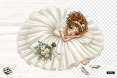 Cute Wedding Bride Clipart Product Image 1