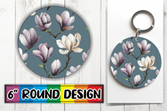 Sweet Circle Coasters Design, Flower Pattern Product Image 1