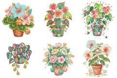 Glitter Spring Houseplants Clipart Product Image 8