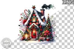Christmas House Sublimation - Clipart PNG Design Product Image 1