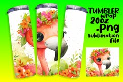 Watercolor Flamingo and Floral Wrap Product Image 1