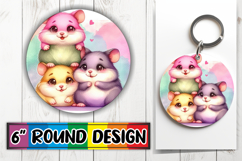 Radiant Sublimation Ornaments PNG, Cute Animals Product Image 1