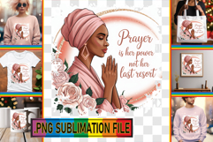 BLISSFUL TSHIRT Sublimation PNG, Praying Woman Product Image 1