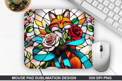 Fox Galaxy Mouse Pad Sublimation, Valentine Mouse Pad PNG Product Image 1