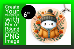 Creative Round Design Coaster Artwork , Cute Ghost Product Image 1