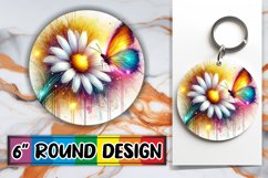 Whimsical Car Coaster Round PNG, Butterfly Product Image 1