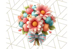 Pastel Flower Bouquet PNG Clipart, Elegant Floral Art Product Image 5