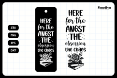 Dark Romance Bookmark Saying SVG | Here For The Angst Product Image 3