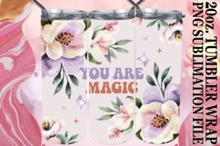 JOYFUL WHISPERS 20oz TUMBLER WRAP, Flower Quote Product Image 1