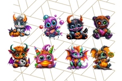 Spooky Cute Monster PNG Clipart, Adorable Halloween Monsters Product Image 5