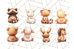 Cute Back View Sitting Animal Clipart PNG From Behind Product Image 9