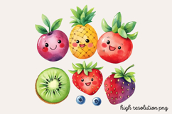 Cute Kawaii Summer Clipart PNG Product Image 1