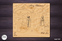 Nativity Scene Gift Card Laser Cut | Glowforge | 3D Puzzle Product Image 2