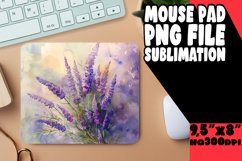Sublimation Mouse Pad Design Colorful Flowers PNG Product Image 1