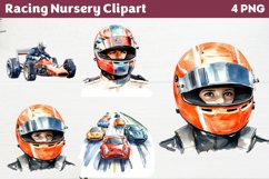 Racing Nursery Clipart PNG Product Image 1