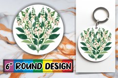 Heart Made with Flowers Sublimation Round Design PNG Product Image 1