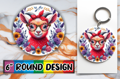 Radiant Round Sublimation Coasters, Cute Animals Product Image 1