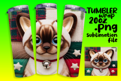 20oz Tumbler Graphic for Sublimation , Holiday Pets Product Image 1