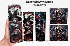 Skinny Tumbler 20oz Wrap Design,Halloween Tumbler PNG Design Product Image 1