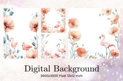 Flower Pattern Background Wallpaper Digital Paper_73 Product Image 1
