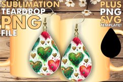 Radiant Teardrop Earrings Designs, Heart Product Image 1